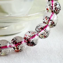 Высокое Качество натуральные цвета микс красный супер семь стрейч браслет круглая Мелодия камень бусины 8 мм Три хребта