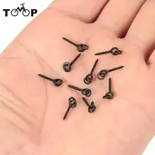 13 мм Сталь винт колышек терминал снасти ловли карпа рыболовные снасти 100 шт./упак. бойлов кольцо шуруп для приманки колышек для ловли карпа Mett черный