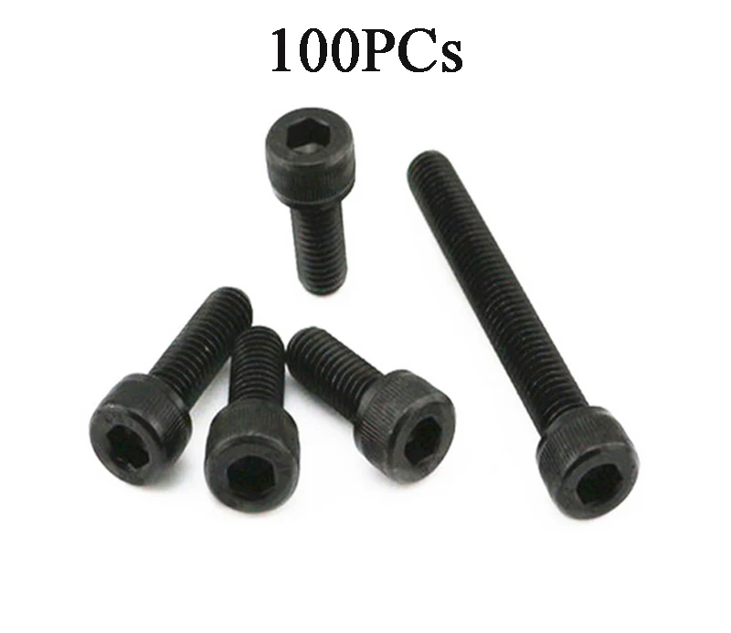 

100PCs 12.9 Inner Hex Screws M2 Screw M2*4/5/6/7/8/9/18/25 Connectors Fixator Bolts For Fly Tower 1935 2840 Prop FPV Micro Drone