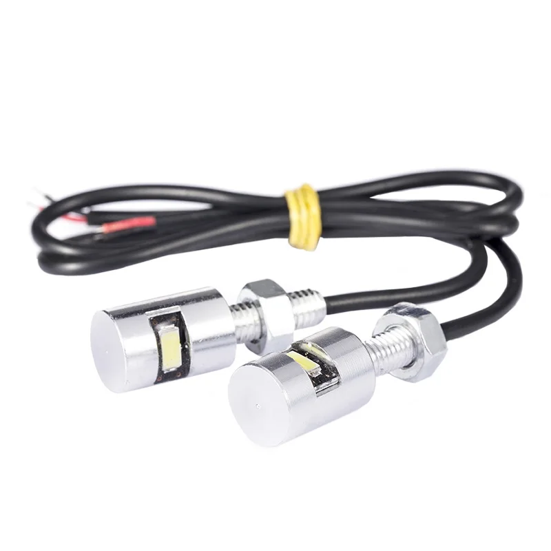 

MGTV LIGHT 2Pcs Universal Car Eagle Eye Lights Motorcycle Tail Number License Plate Light Eagle Eye Lamp Daytime Running Lights