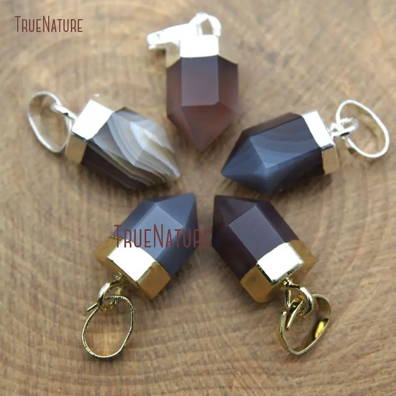 20180105-PM9803- Faceted Hexagonal Prisms Pendant Botswana Agate Pendant_6