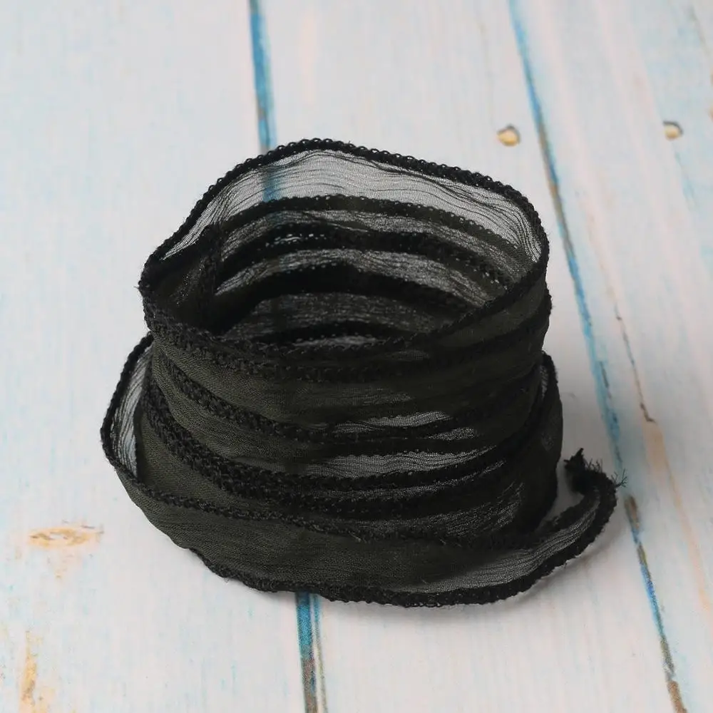 KELITCH Silk Ribbon Wrap Wrist Band Friendship Rope Bracelet Stripe Boho Style for Sister