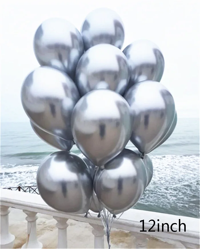 Вечерние воздушные шары космонавта, воздушные шары из фольги, воздушные шары с изображением Галактики, вечерние праздничные шары с гелием для мальчиков - Цвет: 10pcs metal silver