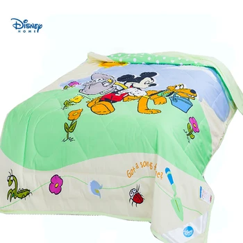

disney summer quilt green Mickey mouse Pluto 100% cotton cover shell boy's catoon comforter bedding sets 3d linen children gift