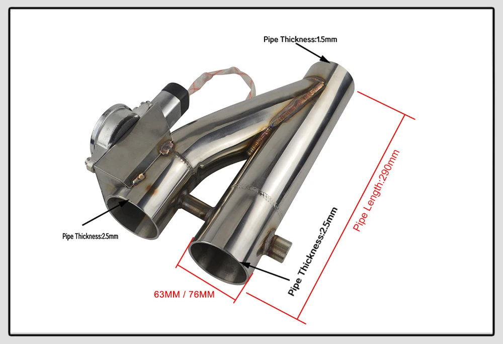 Recorte e Cut-out Dual-válvula de Controle Remoto sem Fio Wlr-aço Inoxidável Universal 3 Downpipe Escape Elétrico 304 2.5 7 Silenciadores