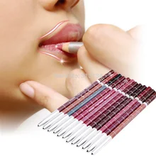 Professional Lipliner pencil Waterproof wooden blend Lip Liner Pencil 15CM 12 Colors Per Set makeup lipstick tool top quality