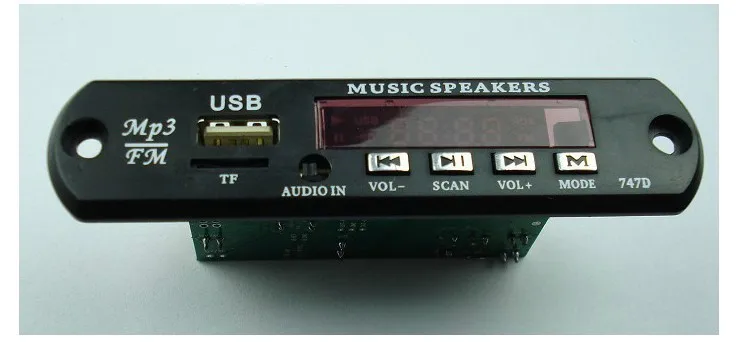 

Free Shipping! 1pcs 2 * 3W Amplifier MP3 decoder board with amplifier audio decoding SD card