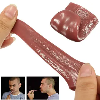 

Magic Tricks Joke Toy Faded Tongue Funny Gift Prank Toy Stress Realistic Tongue Halloween decoration Supplies Shocker Dress Up