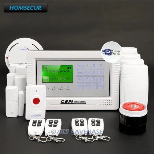 

HOMSECUR App Controlled Wireless GSM LCD Burglar Intruder Alarm System with Panic Button