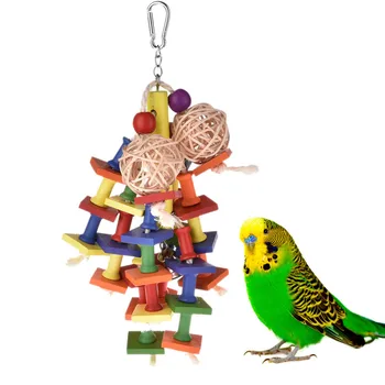 

Colorful Birds Parrot Toys Sisal Rope Rattan Ball Climbing Toy Chewing Toy With Bells For Pets Birds Parrots Dropshipping