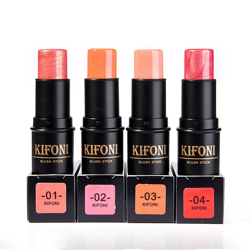 

Practical Durable Blush Face Makeup Easy To Wear 4 Glitter Blush Stick Long Lasting Waterproof Three-dimensional Shadow TSLM1