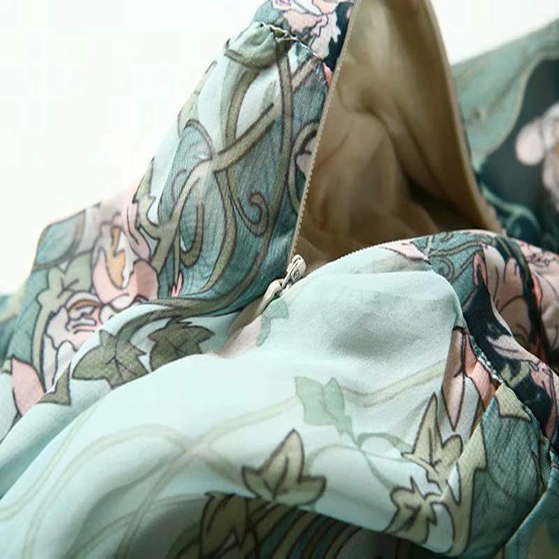 Модные новые стильные взлетно посадочной полосы дизайнерское платье Женская Спагетти ремень каскадные рюшами кружево