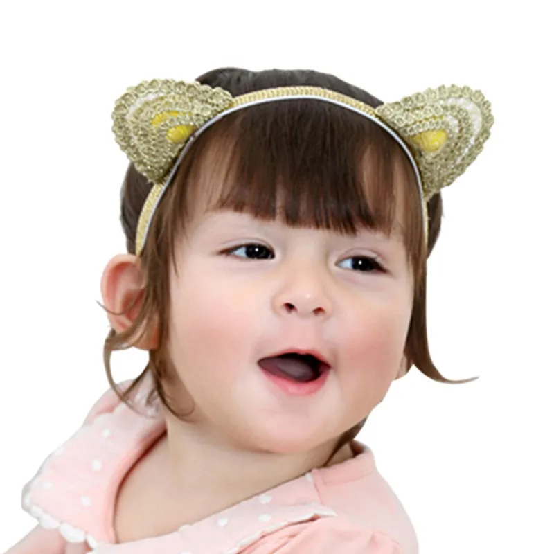 Cat Ears Headband Infant Headwear 2017 Baby Girls Triangular Kids Girl