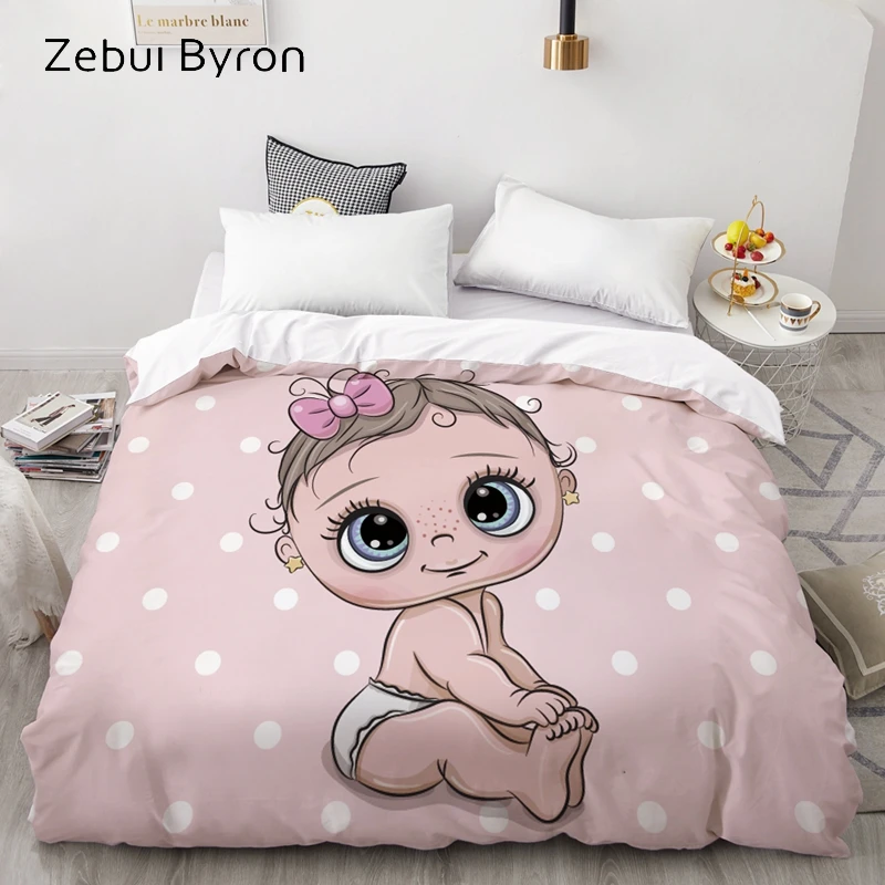 Housse De Couette 3d Personnalisee Couette Housse De Couette Queen King Literie Dessin Anime Mignon Et Rose Pour Bebes Enfants Garcon Fille Aliexpress