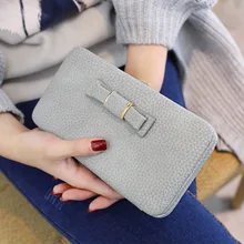 2016 Beauté Belle Dame Femmes Bourse Long Zip Portefeuilles Détenteurs de Cartes PU Portefeuille de la Mode Féminine Sac À Main