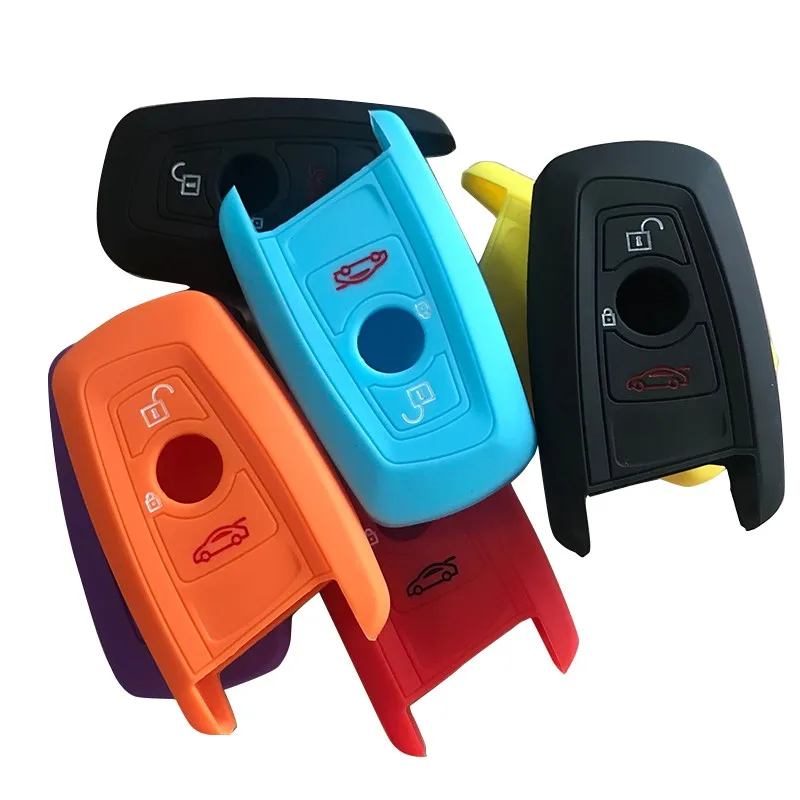 

Silicone Car key Case Cover Fit For BMW 520 525 730li 740 118 320i 1 3 5 7 Series X3 X4 M3 M4 M5 Key Bag Car Styling