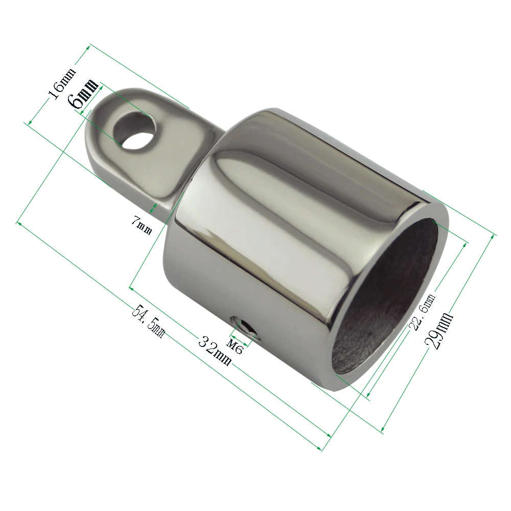 Нержавеющая палубная шарнирная лодка Бимини верхний фитинг 2шт набор 1 шт крышка скольжения и 1 шт скользящая втулка SS316 7/"(22 мм) 1"(25 мм