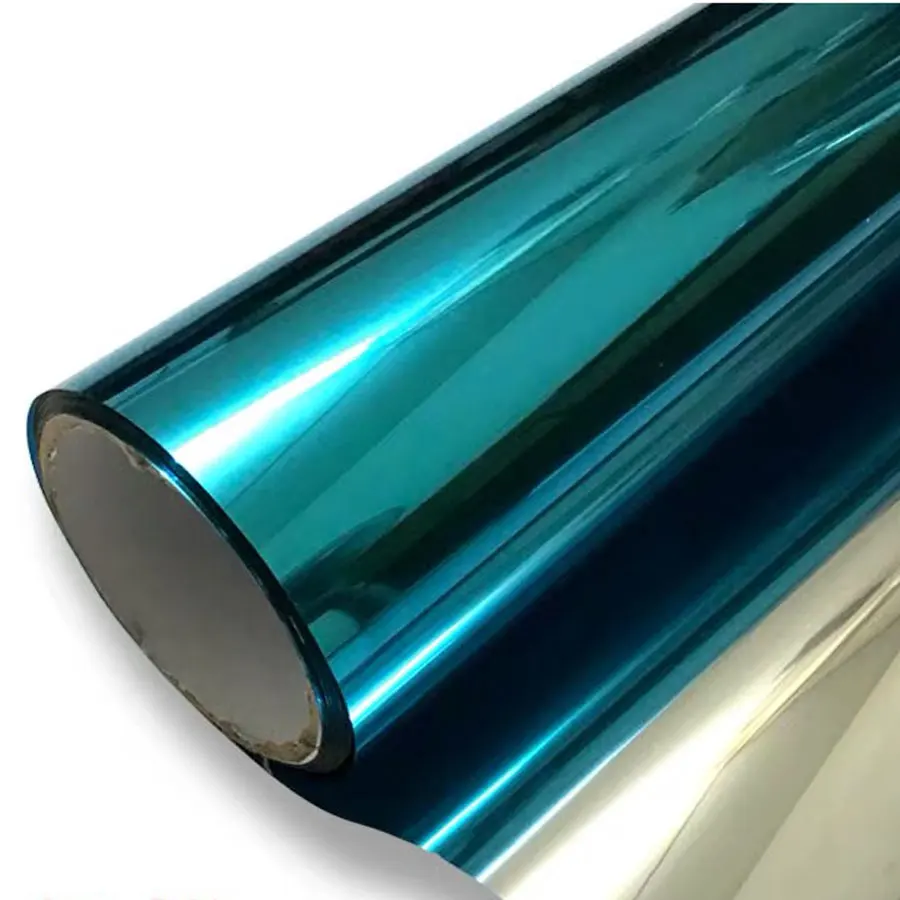 3m Solar one way mirror Window Film glass sticker Privacy Self-adhesive Film Anti UV Reflective Tint Room Office door Home Decor - Цвет: Blue 30 x 300cm