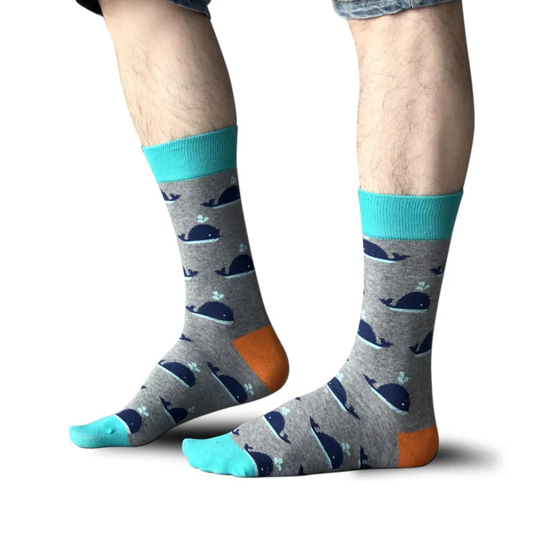 Популярные модели, осень и зима, новые мужские носки, Европа и США, большие размеры 42-46, длинные носки