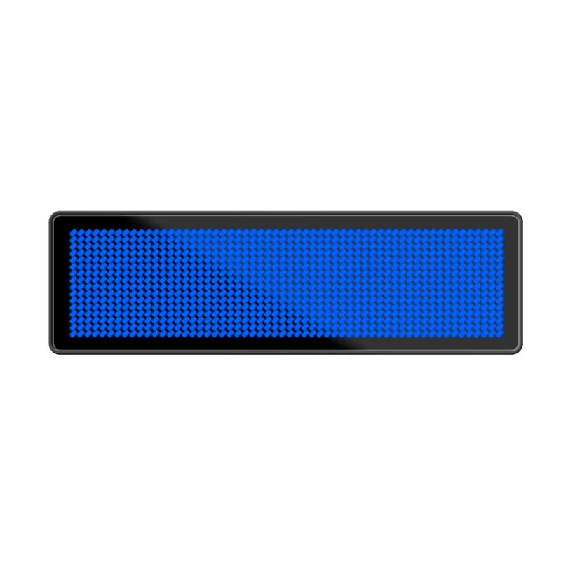 7 Colors Programmable Mini LED Digital Rechargeable Scrolling Name Message Tag Sign Adjustable 4 levels Brightness Chest Card - Цвет: Синий