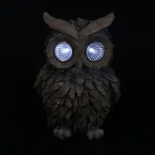 Скидка 50%, высокий 16 см маленький Европейский Стиль Сад декоративные совы сад ночник светодиодный свет Солнечный свет