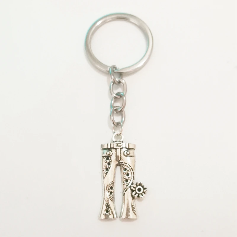 1Pcs Daily Life Inspires New Silver Plated 3D Fashion Jeans Tie Keychain Mini Jewelry DIY Handmade | Украшения и аксессуары