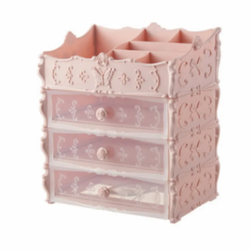 

Plastic Cosmetic Drawer Container Makeup Organizer Box For Storage Make Up Jewelry Nail Holder Home Desktop Sundry Storage Case