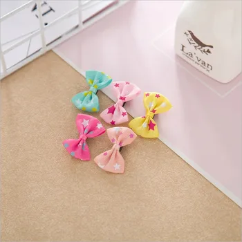 

50PCS/LOT Lovely Star Small Bow Hairpin Hair Bands For Girls Handmade Small Clips Headband Scrunchy Hair Accessories For Kids