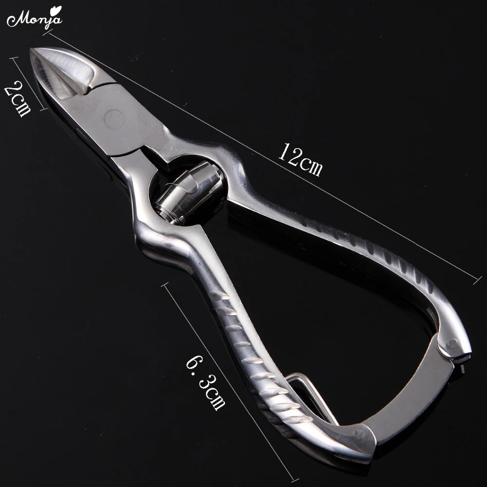 Monja Silver Stainless Steel Nail Art Cuticle Scissor Finger Toe Dead
