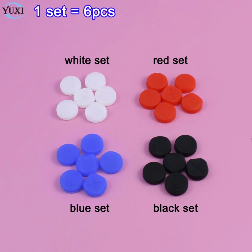 

YuXi 1set=6pcs Silicone Grip Analog Joystick Cap Cover For Sony PS Vita PSV Console 1000 2000 Buttons
