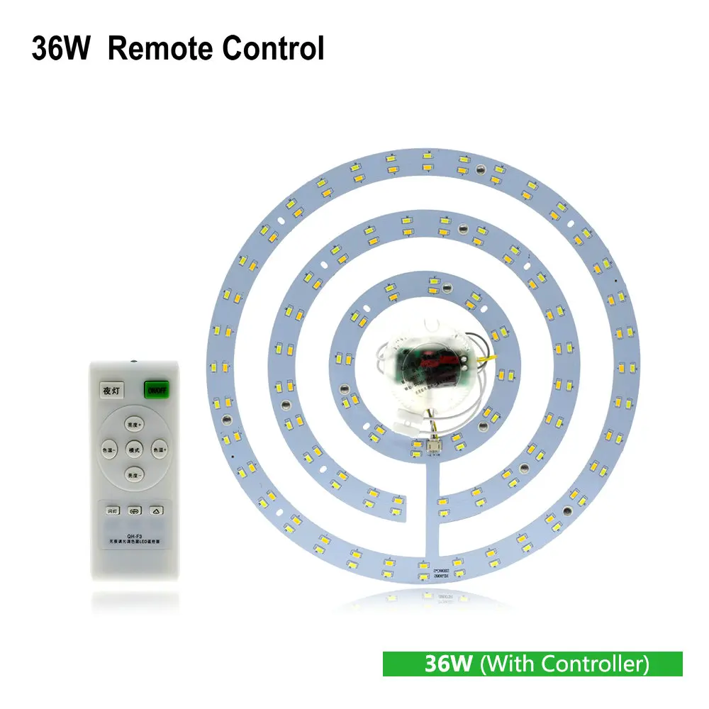Светодиодный кольцевая труба светильник двойной цвет белый/теплый белый Регулируемый заменить другой потолочный светильник энергосберегающий светодиодный светильник - Испускаемый цвет: 36W Remote Control