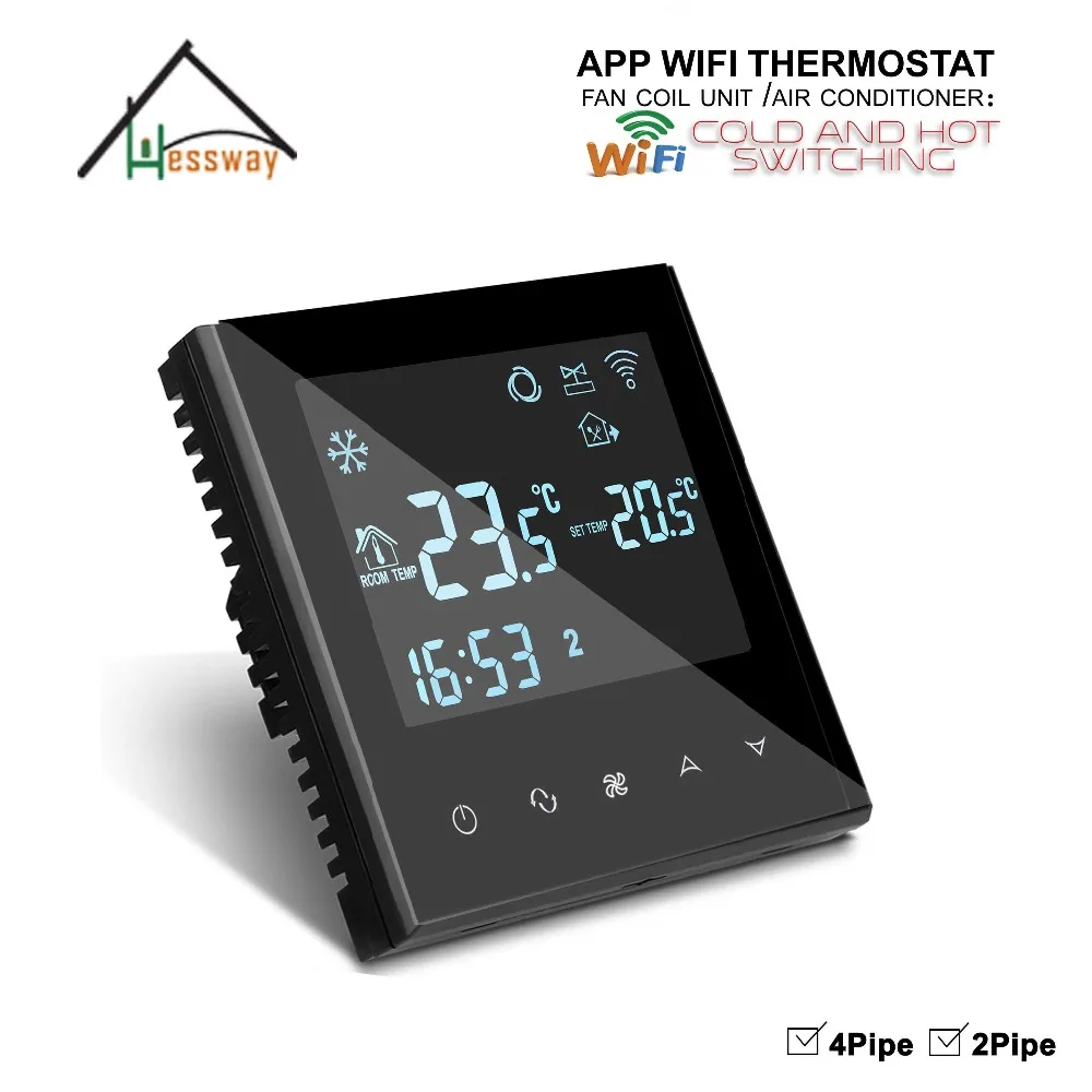 Контроллер приложения HESSWAY 4P 2P программируемый сенсорный экран WIFI термостат с
