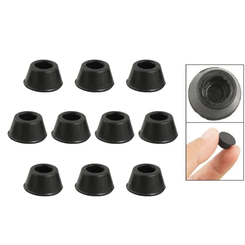 

High Quality 10 Pcs 14mm x 8mm Conical Recessed Rubber Feet Bumpers Covers