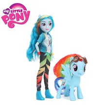 2 шт./компл. игрушки My Little Pony 8 см 28 Equestria Girls Эппл Джек редкость ПВХ фигурки пони классический Стиль коллекция кукол