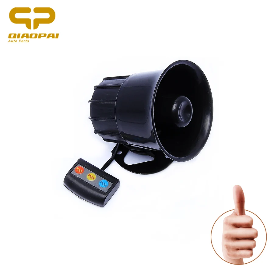 Motorcycle Car Alarm Siren 3 Tone Horn 12V Universal Loud Speaker Auto Alarm Police firemen Ambulance 3 Sound Car Horn Button