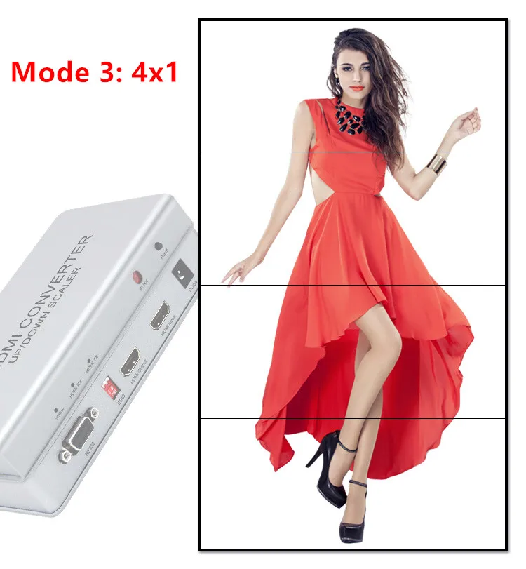 S4K HDMI Converter Scaler Adapter,Video Wall-5 Splicing Ways if Work 1x4HDMI Splitter,Female Connector For CCTV DVD Free Shipping (6)