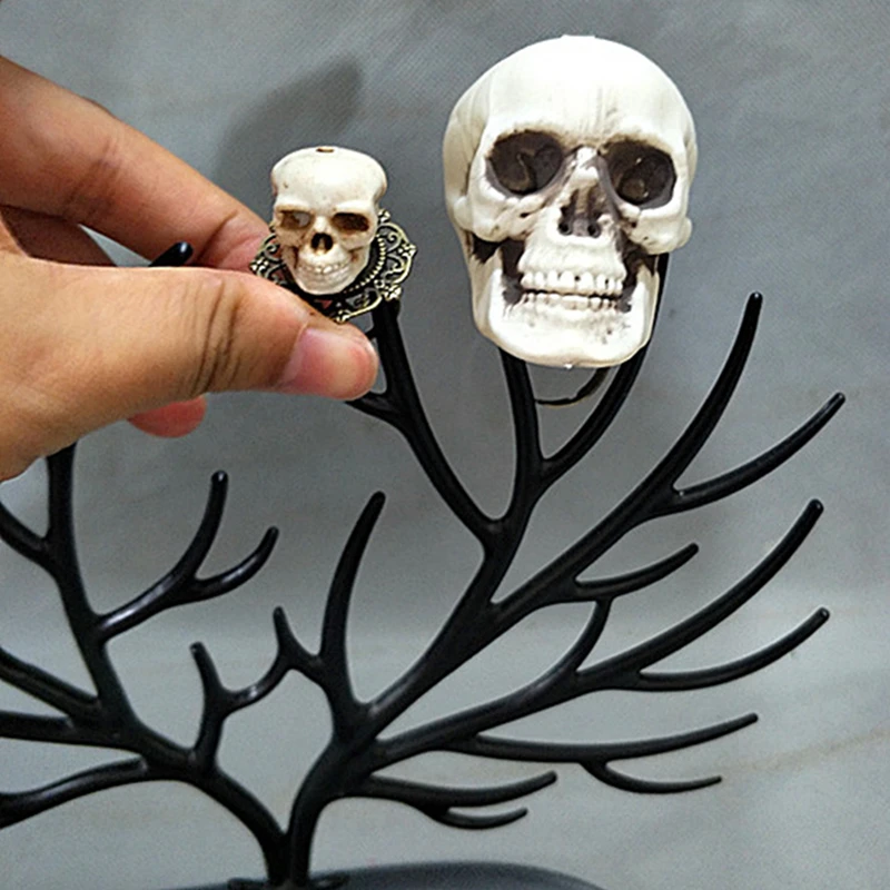 

Handmade Lolita Gothic Skull Rings Prop Cosplay Accessory Halloween