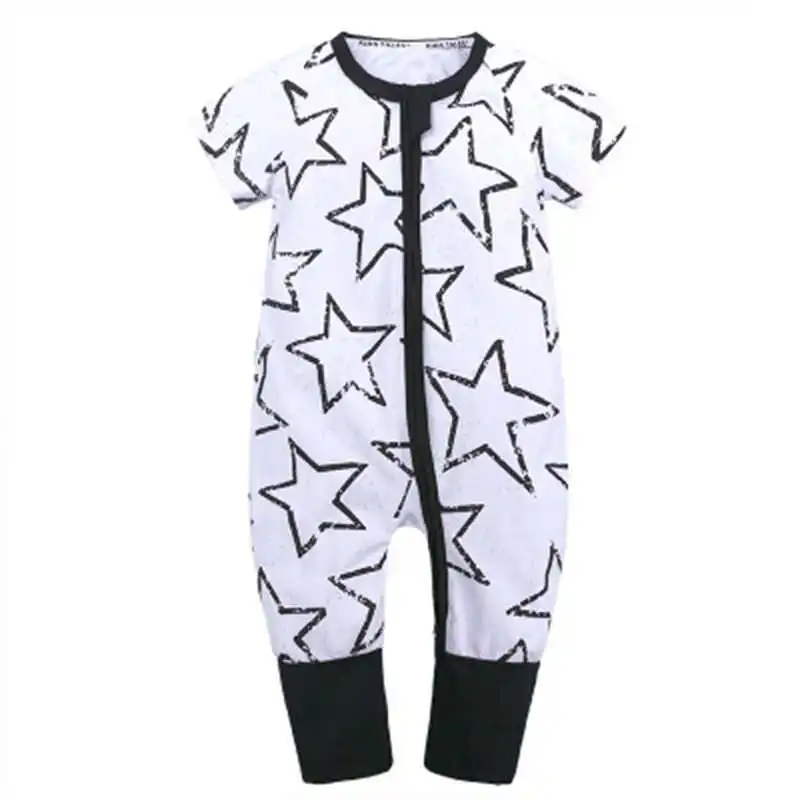 Розовый Комбинезоны с животными для мальчиков и девочек roupas из хлопка с короткими рукавами детский костюм новорожденных на молнии Детские костюмы - Цвет: Розовый