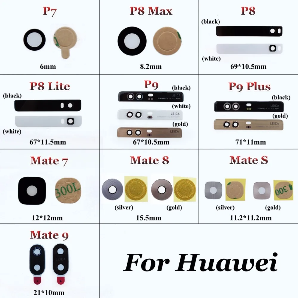 YuXi для huawei mate 7/8/S/9 Замена для ремонта задней камеры стеклянная крышка объектива для huawei P7 P8 P8 Lite P9 P9 Plus Замена