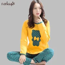 S-XXL плюс размеры Осень Зима хлопок брюки для девочек женские пижамы для женщин Пижама для сна Mujer s костюмы E0759