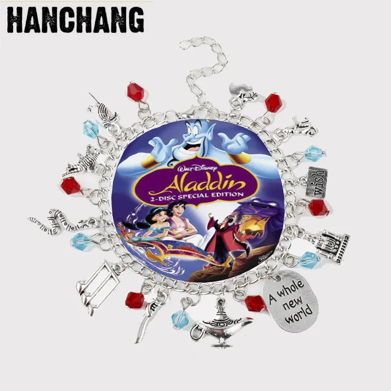 Aladdin Charm Bracelets & Bangles Letter A Whole New World Animals Bird Castle Chain Life Crystal Romantic Bird Wristhand