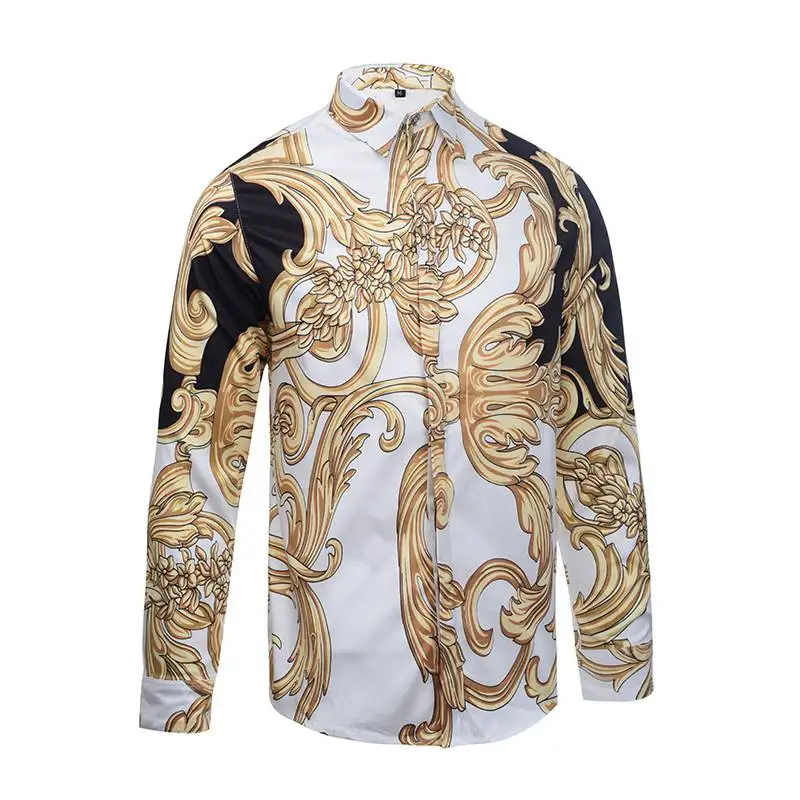 Luxury Men's Shirts Fashion Brand Designer Man Fancy Shirts Mens Casual