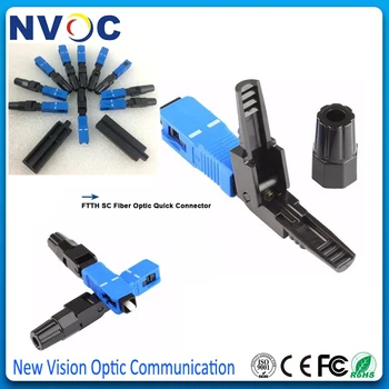 

50Pcs/Bag,SC/UPC Optic Fiber Quick Cold Connector FTTH SC Single Mode UPC Fast Connector for Digital communication(<=0.3dB),55mm