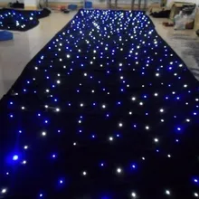 Смешанный цвет RGB 2x3 М звездный СВЕТОДИОДНЫЙ занавес 48 шт. SMD яркий сценический костюм огнеупорный велюр+ Контроллер фоновая ткань