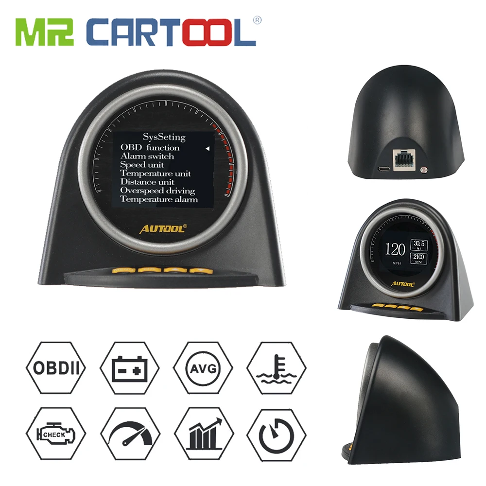 Mr Cartool X70 автомобилей HUD автомобильной Headup дисплей Авто OBDII 2 Head up метр полный ODB2