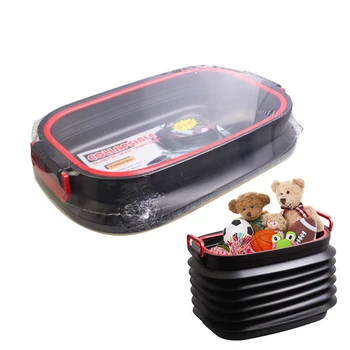 

Collapsible Car Storage Box 37L Car Styling Folding Tidying Bucket Storage Box Rear Auto Trunk Organizer Car Accessories