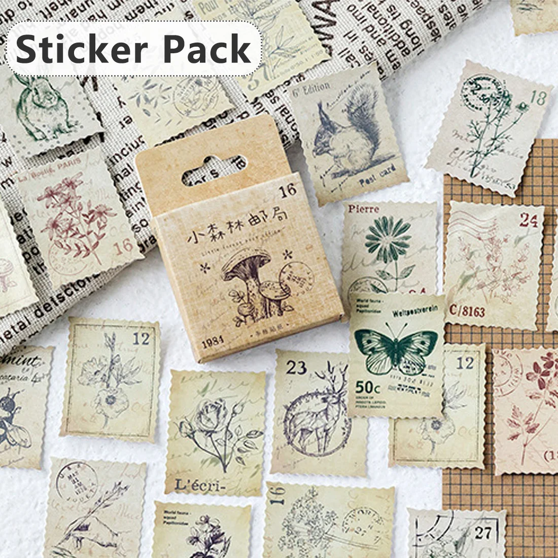 

Sticker DIY Decoration Diary Stationery Sticker Child Gift Forest Post Stamp Decorative Sticker