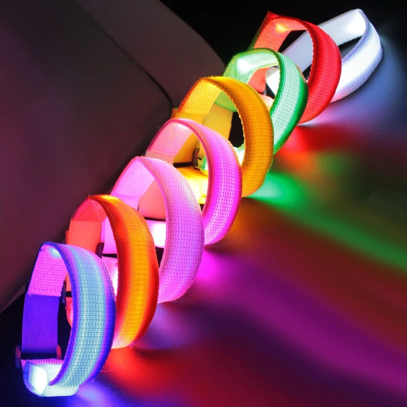Pulseras LED para eventos, decoración de fiesta, pulsera brillante, engranaje para correr, anillo de muñeca con luces LED, Uds.|bracelet double|bracelet holderbracelet halloween - AliExpress