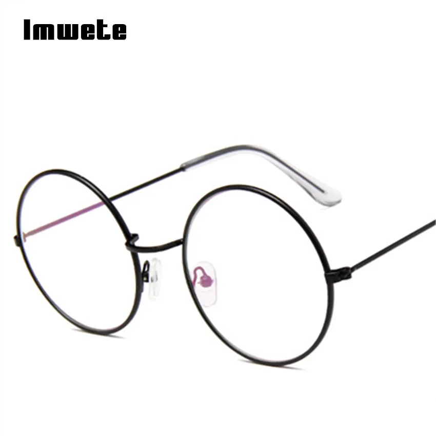 

Imwete Vintage Round Glasses Frame Transparent Optical Metal For Harry Potter Frame Retro Eyeglass Clear Eye Glasses Frames