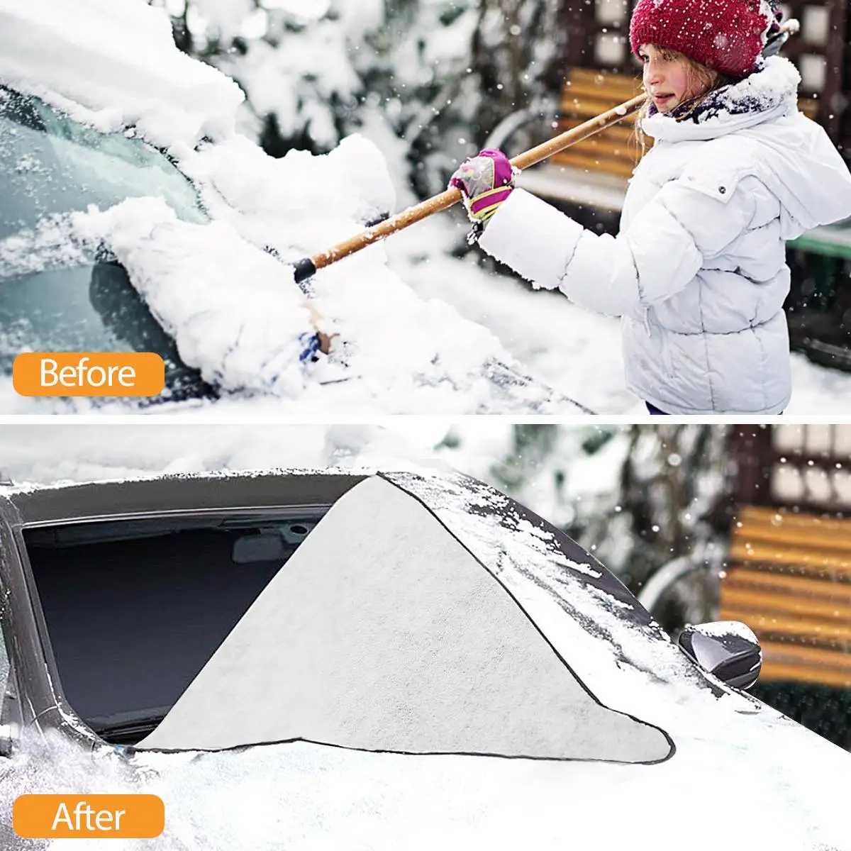 Audew 230x150x80 см чехол на лобовое стекло автомобиля алюминиевая пленка Снежный протектор козырек ветрозащитный солнцезащитный козырек для грузовика большой внедорожник